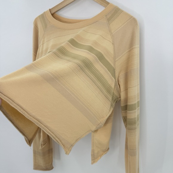 Free People We The Free Crop Top Prosecco Striped Size Sm 90's Vibe Boho Grunge - Picture 4 of 10